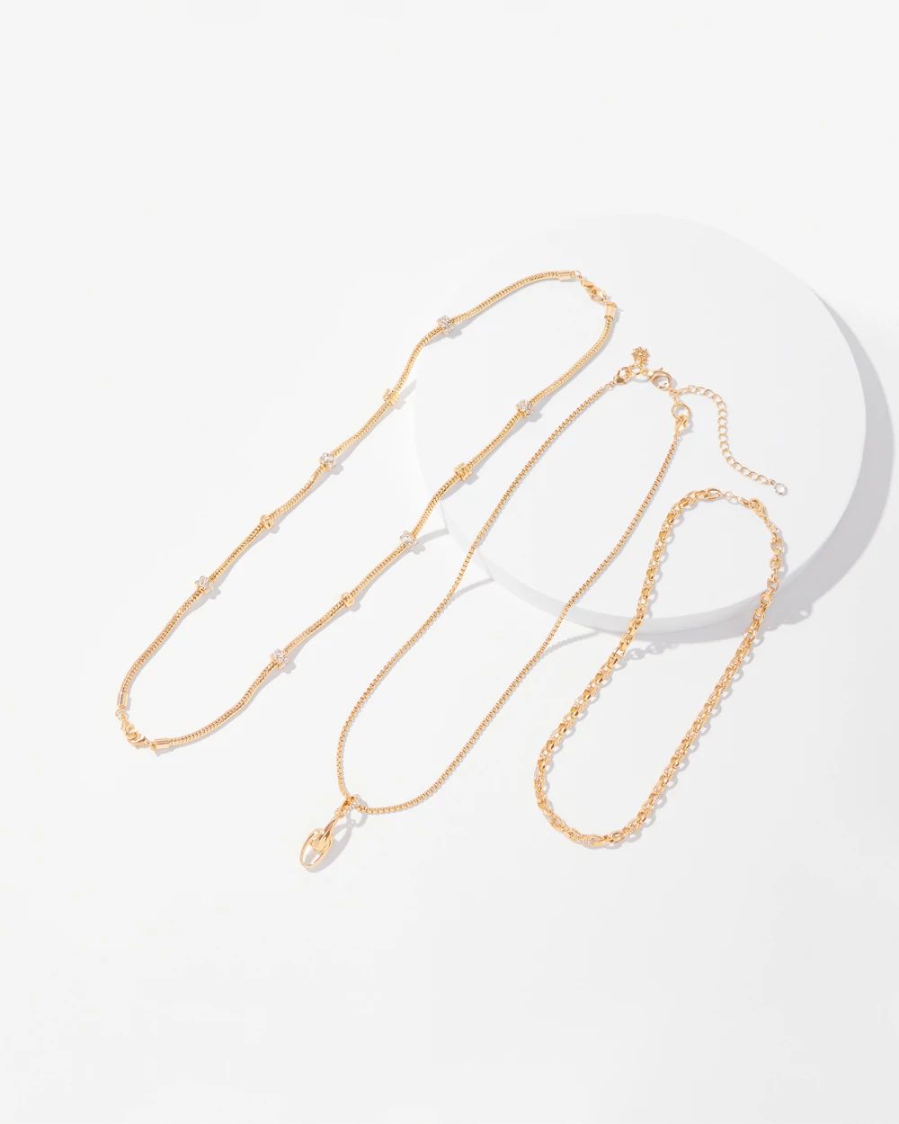 Triple Chain Convertible Necklace | White House Black Market
